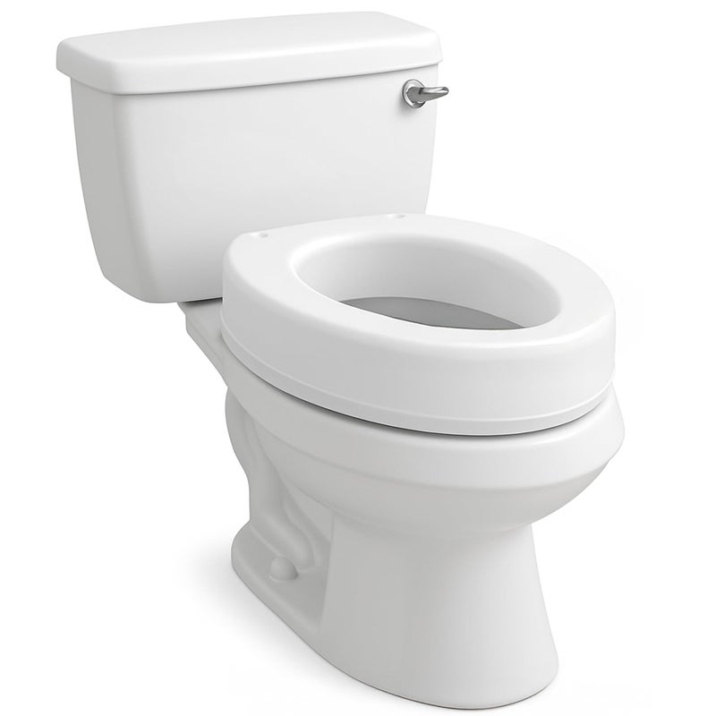 Carex Toilet Seat Riser Elongated Raised Toilet Seat Adds 35 inches to Toilet Height for Assistance Bending or Sitting 300 Pound Weight Capacity Toilet Riser